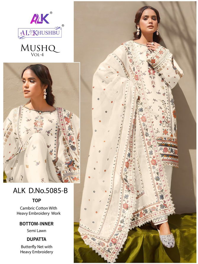 Mushq Vol 4 By Alk Khushbu Cambric Cotton Pakistani Suits Wholesale Clothing Suppliers In India